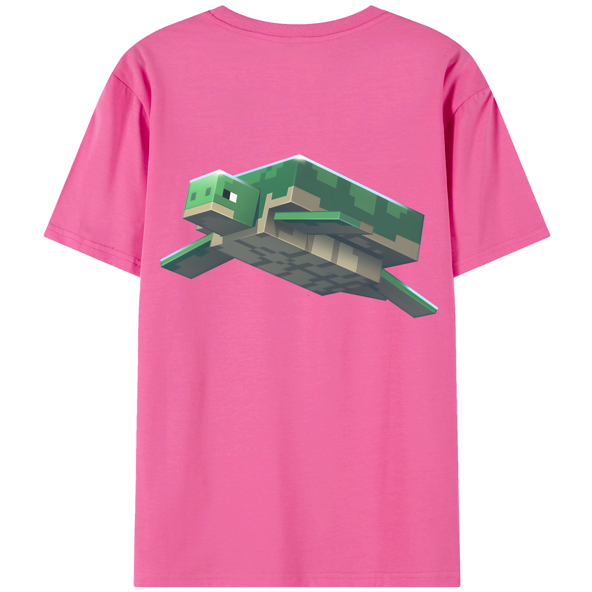 （画像用） マインクラフト ブロックの世界 Minecraft MC Block world レディース半袖Tシャツ(バックプリント)